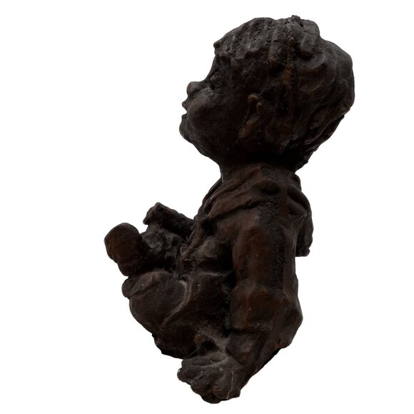 Boy In Sailor Suit Sculpture Babs Mellor Vintage OOAK Art Toddler Kid Statue - Picture 4 of 13